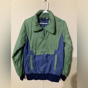 Marmot Women's Quarter Zip Thinsulate Blue and Green Anorak Size S